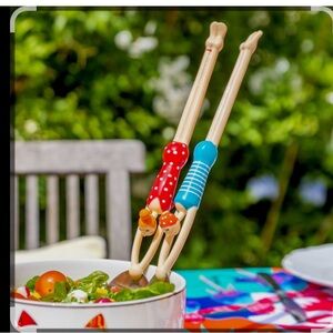 Pylones Of Paris France Swimmers Diving Couple Quelle Salad Server Set Acrobats